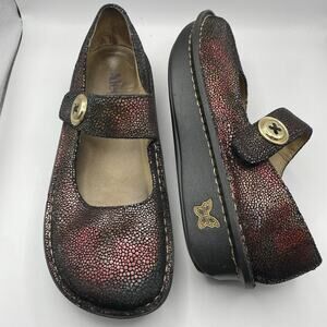 Alegria Size 38 / 8-8.5 Paloma Multicolor Pebble Mary Jane Shoes Round Toe Y2K